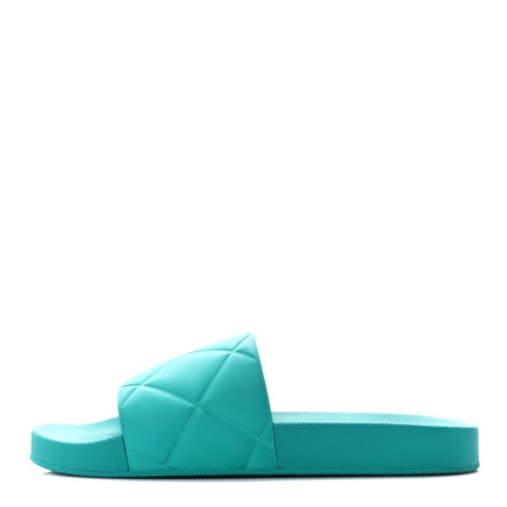BOTTEGA VENETA Rubber The Slider Sandals size 38 in Neptune